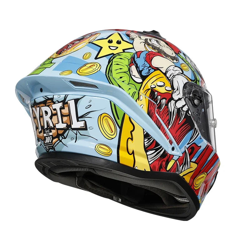 Men Women Full Face Motorcycle Helmet Lightweight
