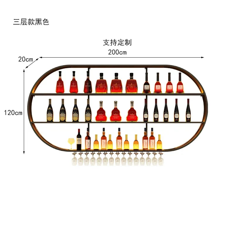 Storage Display Wall Wine Rack Modern Shelf