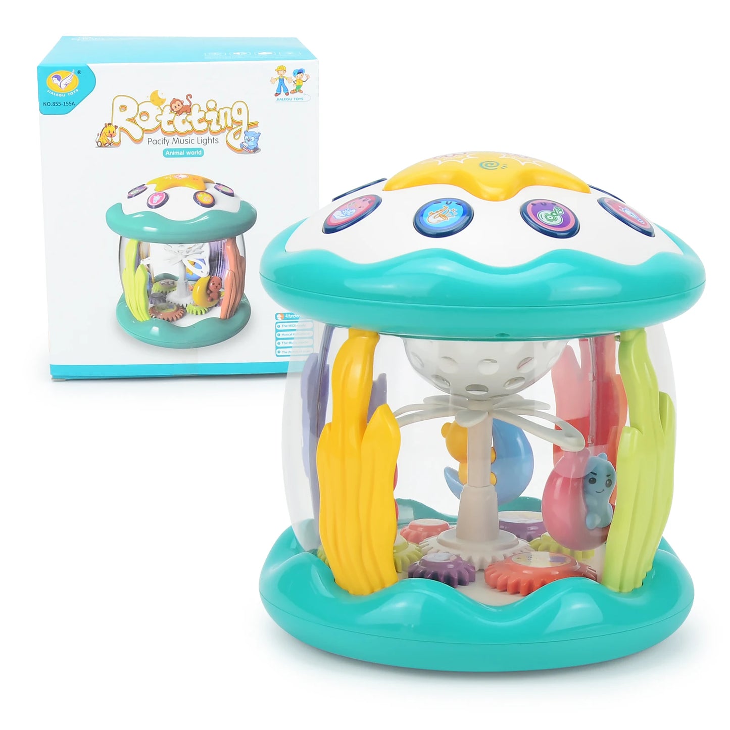 Baby multifunctional light and music hand drum educational toy