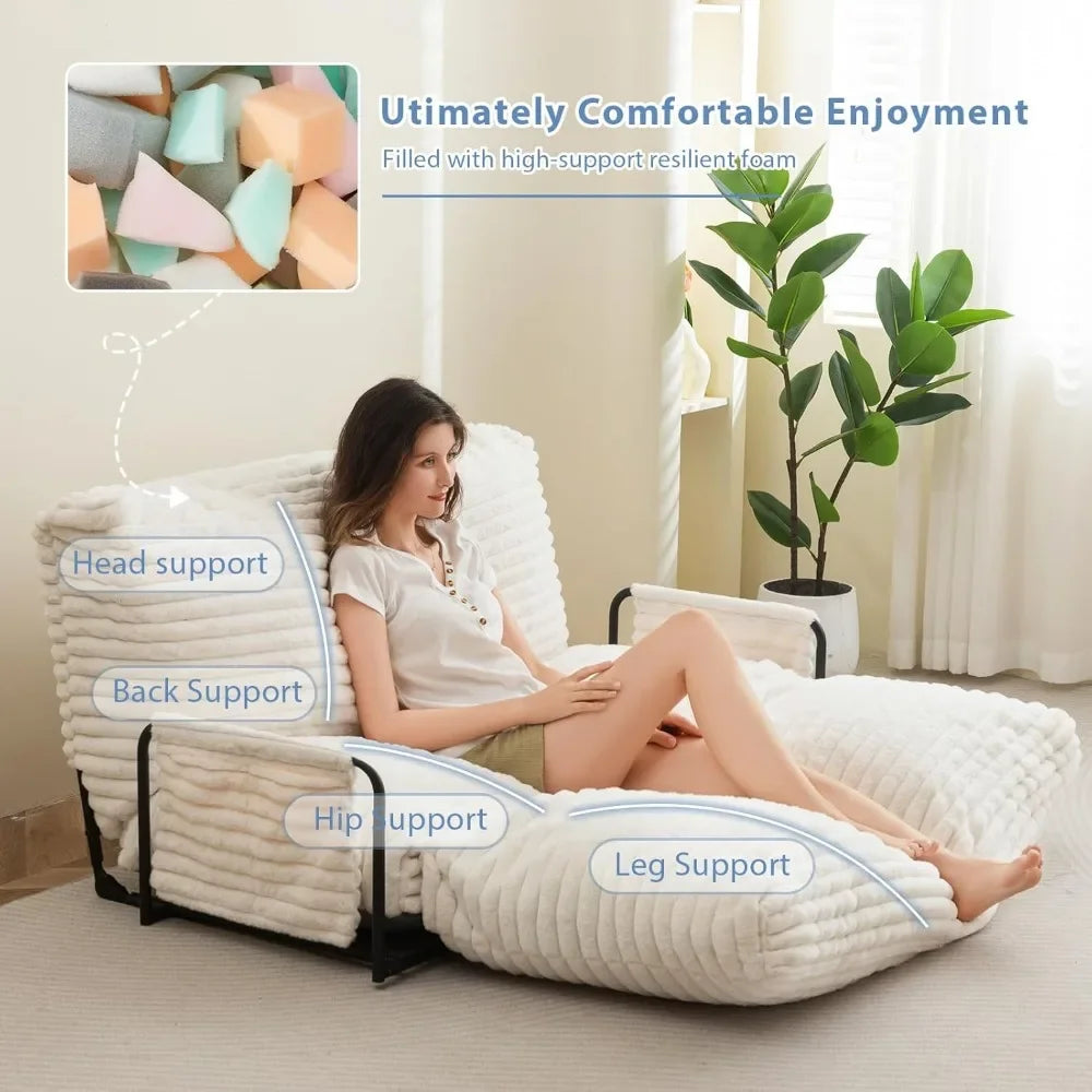 Adjustable Lazy Floor Convertible Bean Bag Sofa Bed