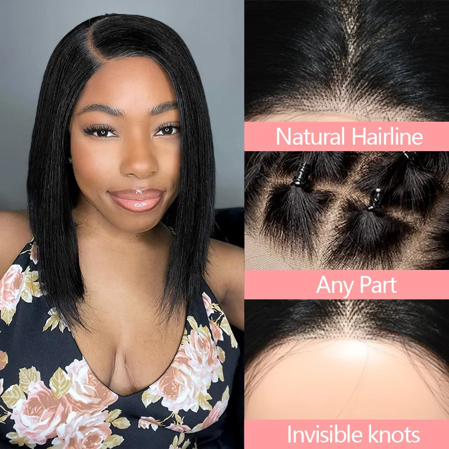 Ready To Wear Glueless Human Hair Bob Wig
