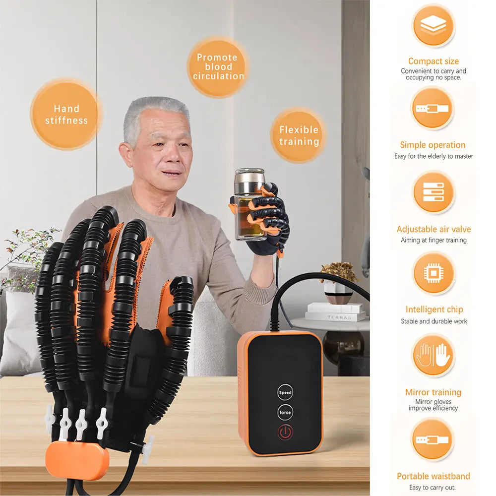Portable Rehabilitation Robot Gloves Finger Hand Exerciser