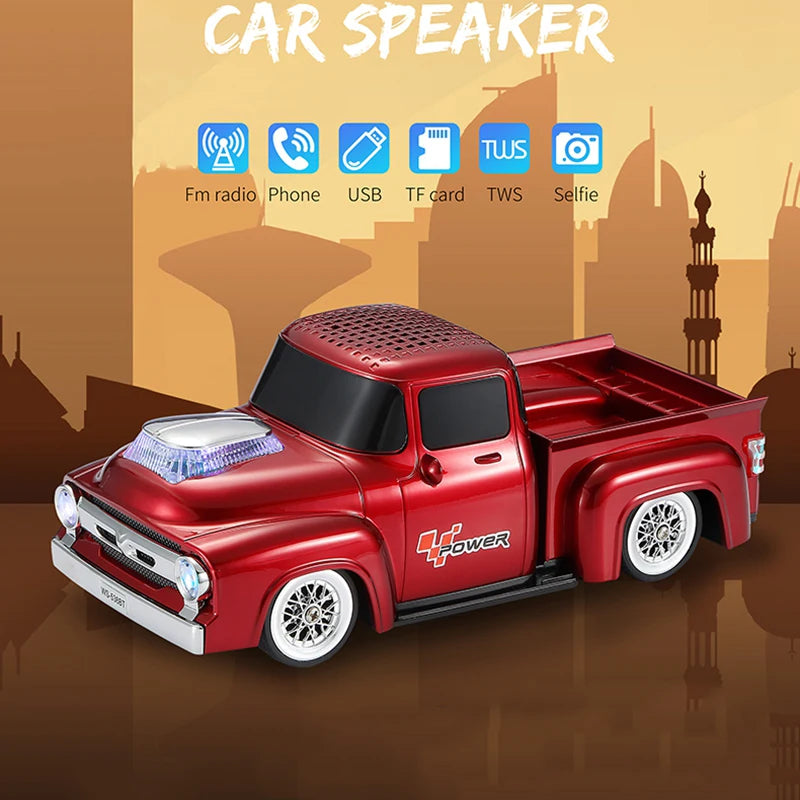 Old Pickup Truck Alloy Car Design Wireless Speakers