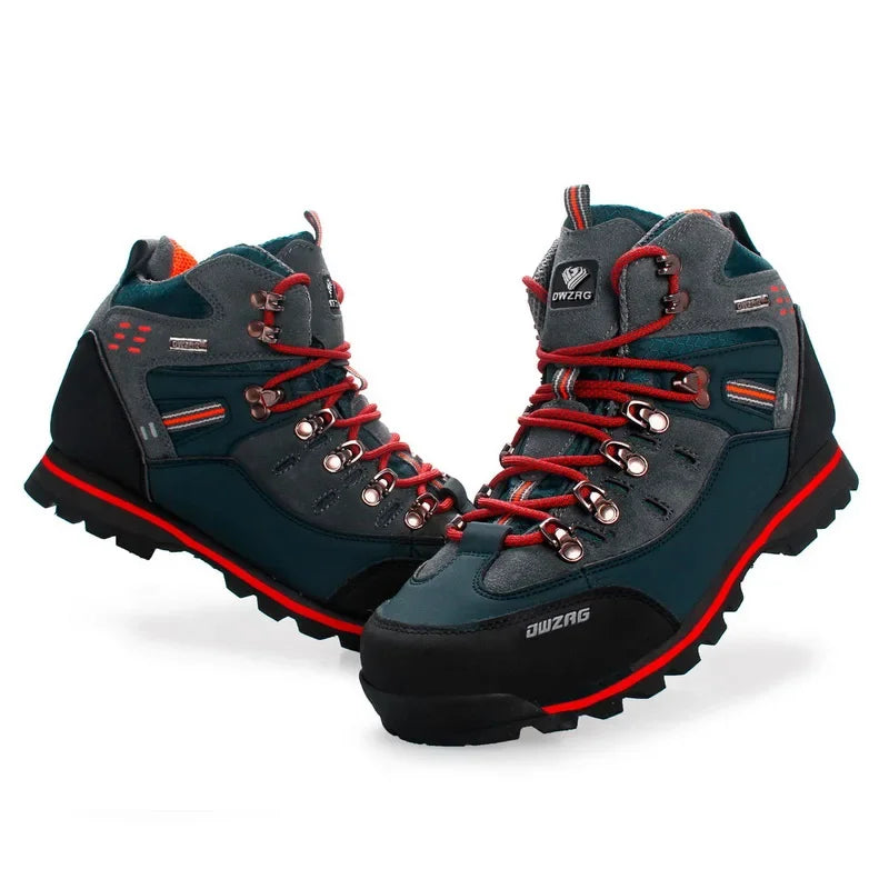 Genuine Leather Hiking Shoes High-top Waterproof