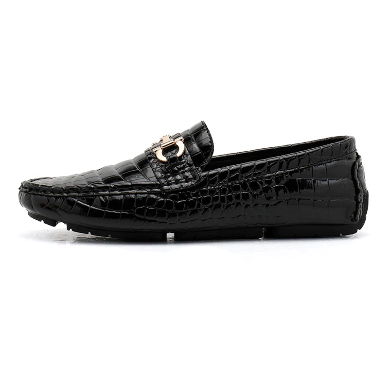 High Quality Snakeskin Leather Mens Loafers