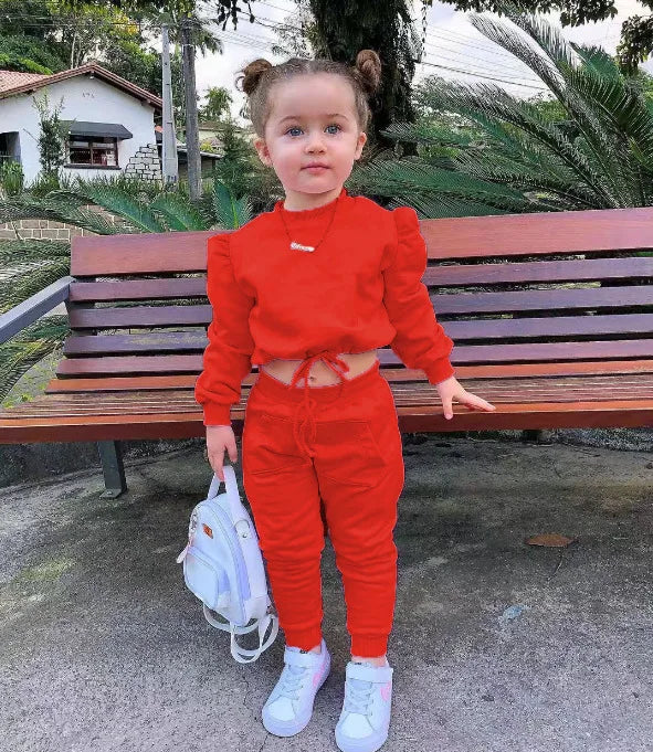 Children's Set Multi Color Sports Fashion Hoodie Set for 1-8 Years