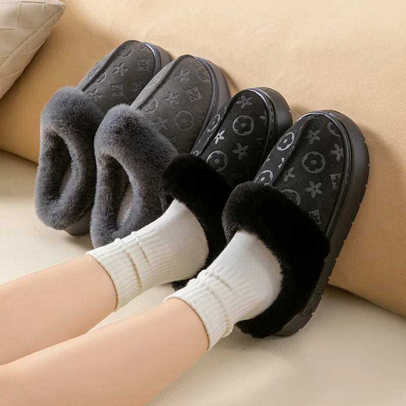 Cotton Slippers Plush Anti Slip