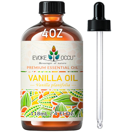 EVOKE OCCU Vanilla Essential Premium Plant Oil for Skin, Massage, Candle Soap Making, Hair, Body