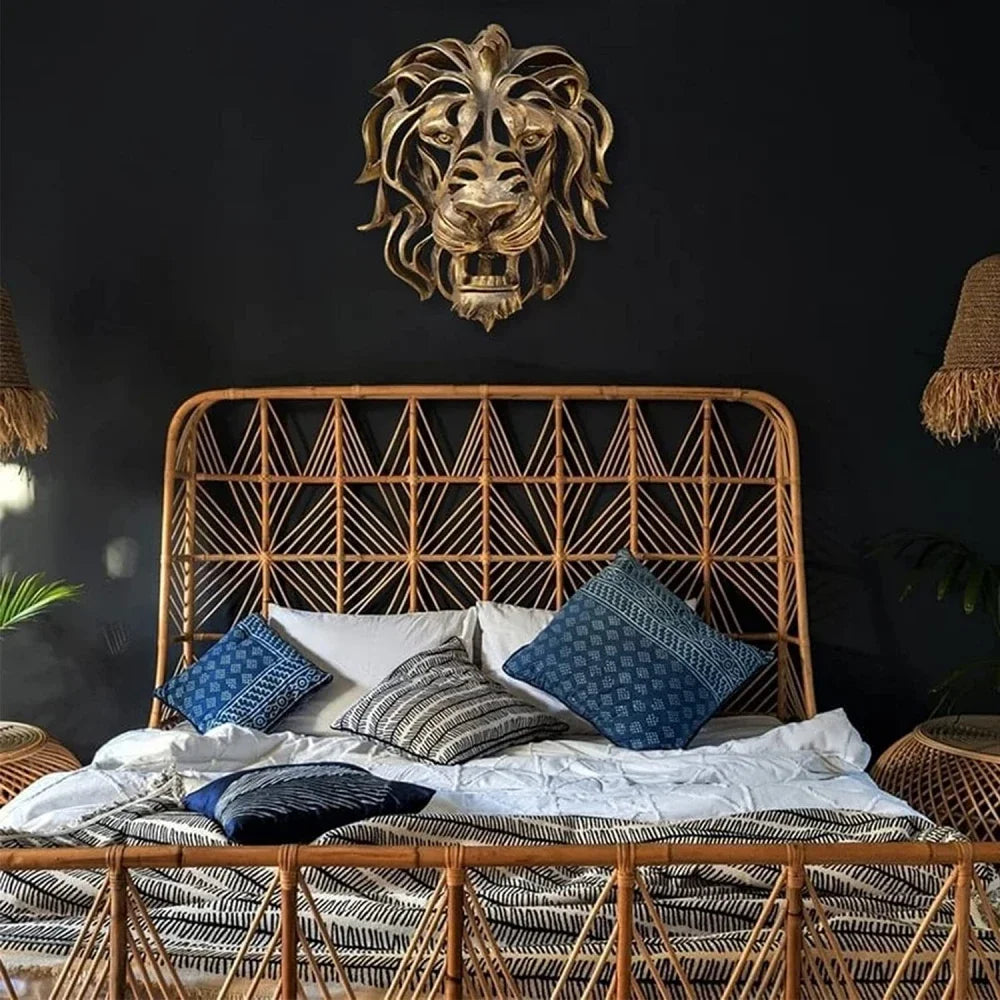 Large Lion Head Wall Mounted Sculpture