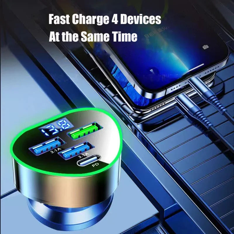 Car Phone Charger USB Type C Super Fast