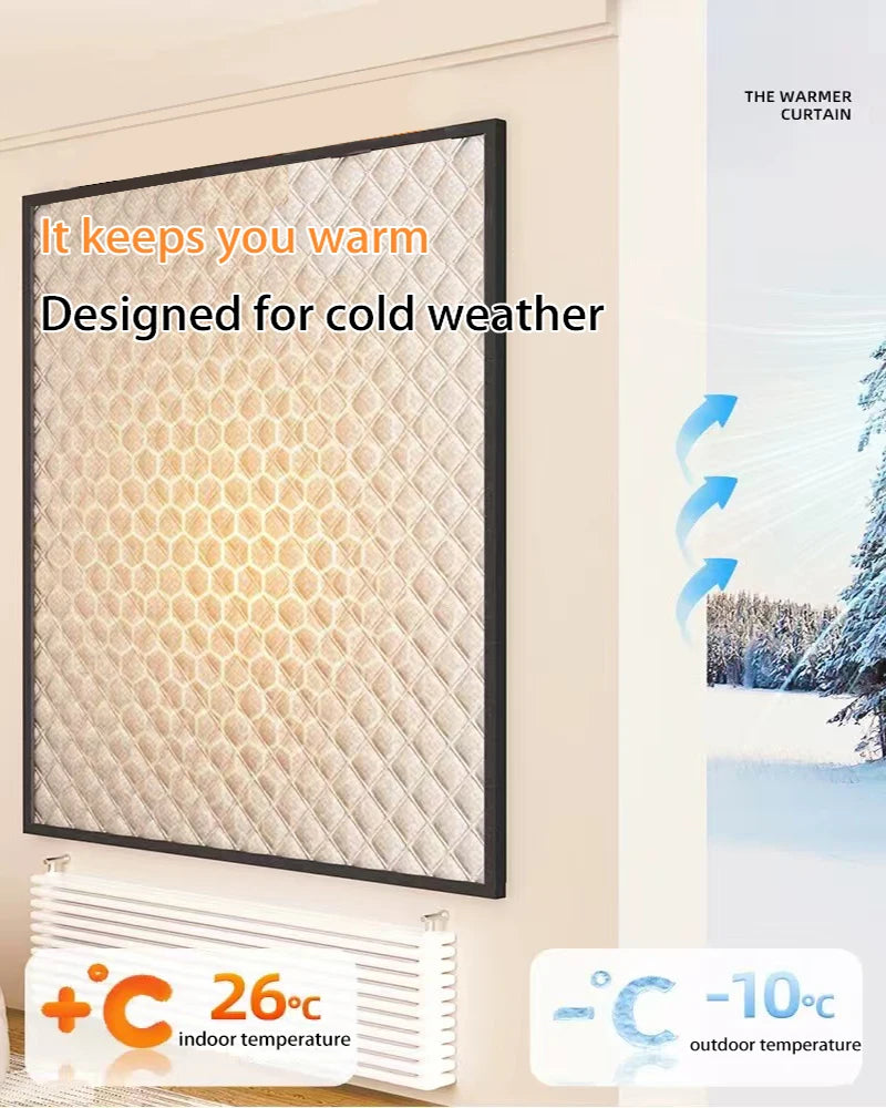 Window Windproof Cold Double Thick Blackout Curtain