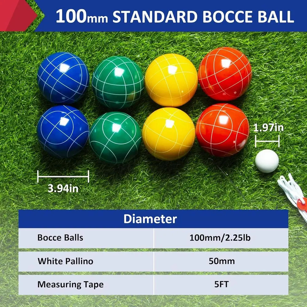 100mm Bocce Ball Set Regulation Size and Weight