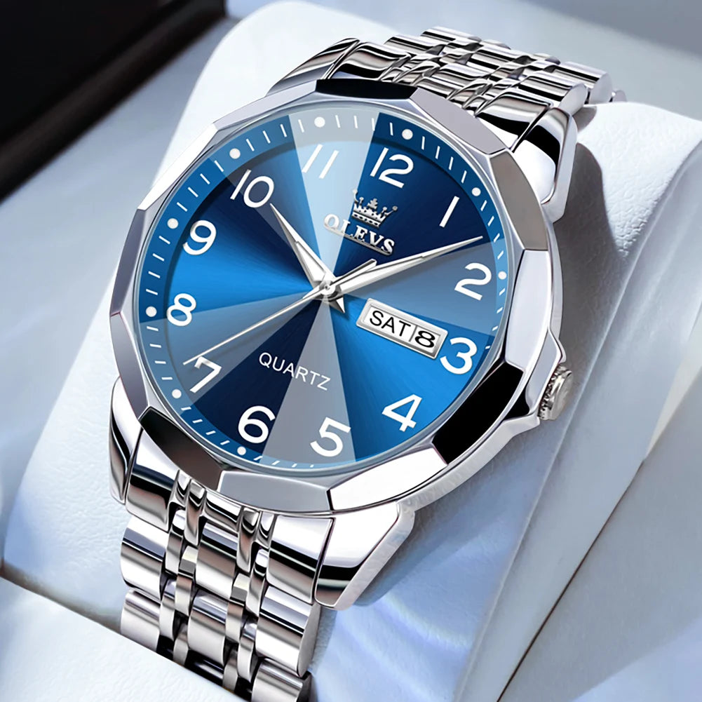 Quartz Waterproof Stainless Steel Luminous Wristwatch