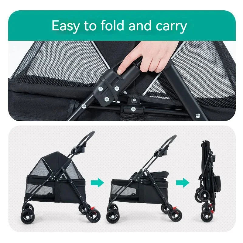 Pet Stroller Lightweight Folding Walker