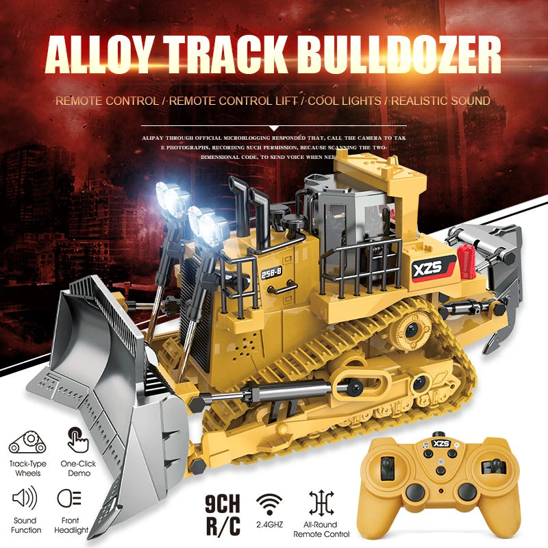 RC Bulldozer Alloy Shovel Heavy Excavator