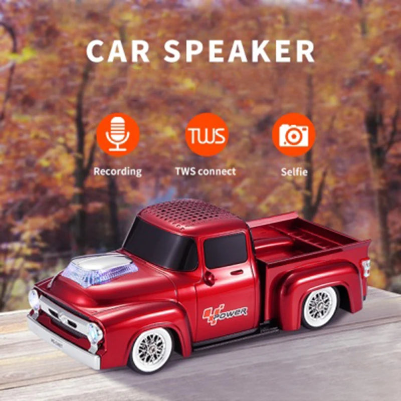 Old Pickup Truck Alloy Car Design Wireless Speakers