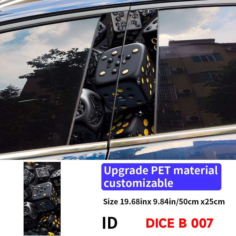 Dice B Pillar Waterproof Decorative Decals