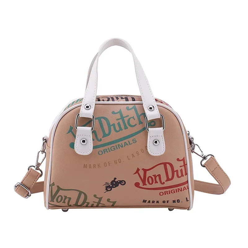 Crossbody Graffiti Handbag PU Leather