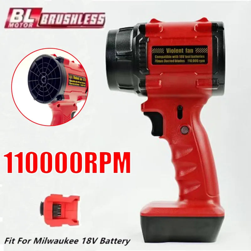 18V Battery High Power Air Blower Turbo Fan Adjustable Speeds