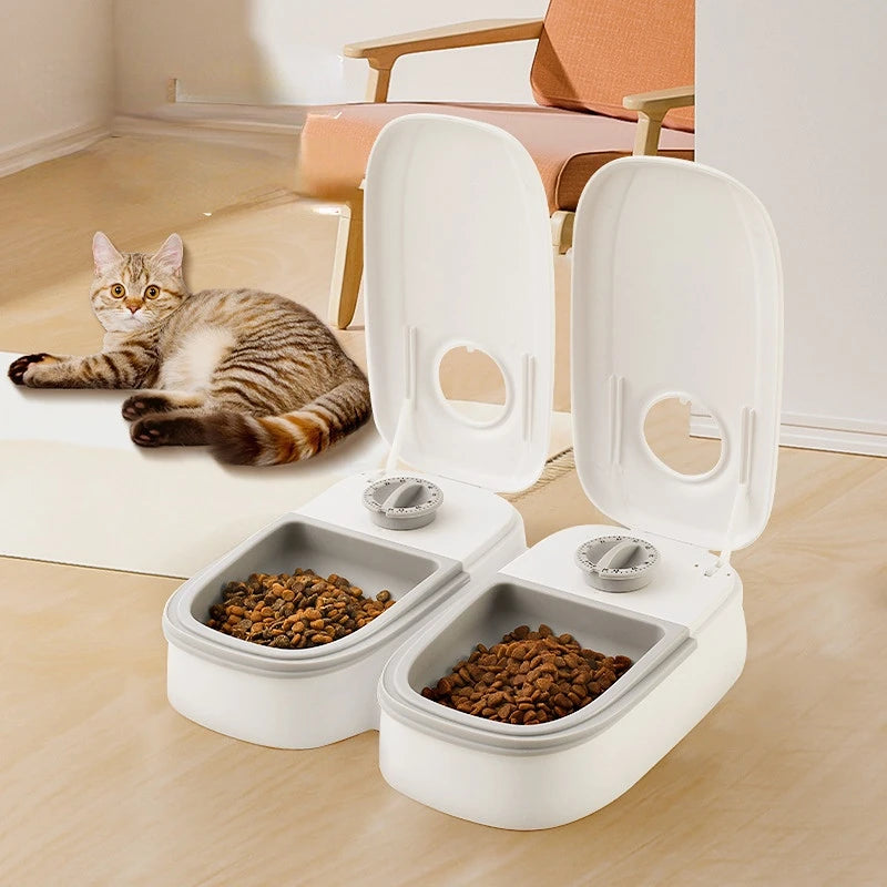 Pet Automatic Timing Feeder Dry&Wet Food Container