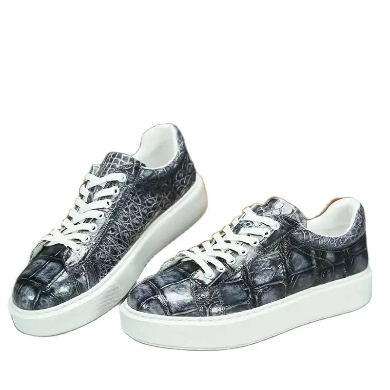 Fashion Crocodile Skin Genuine leather sneakers