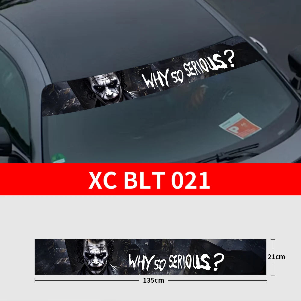 Why So Serious Joker Front Rear Windshield Window Stickers
