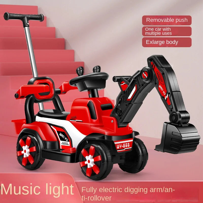 Engineering Vehicle Excavator Styling Four Wheels Kids Car