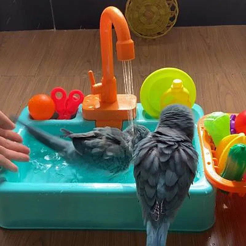 Parrot Bathtub and Bird Shower Basin