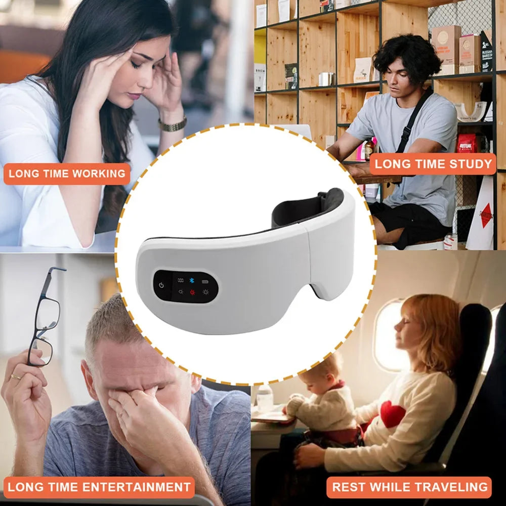 Electric Smart Eye Massager Hot Compress Relieves Eye Fatigue Dark Circles