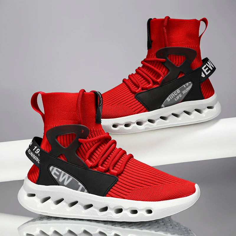 Running Shoes Men Thick Bottom Cushioning Mesh Breathable