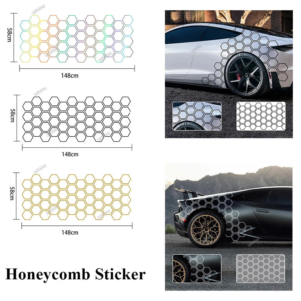 Car Graphics Honeycomb Open Style Auto Decor