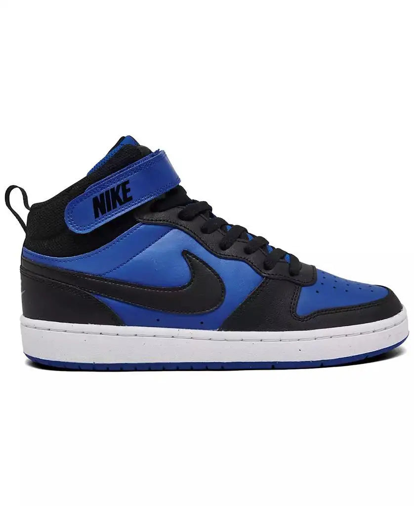 Nike | Big Boys' Court Borough Mid 2 Fastening Strap Casual Sneakers