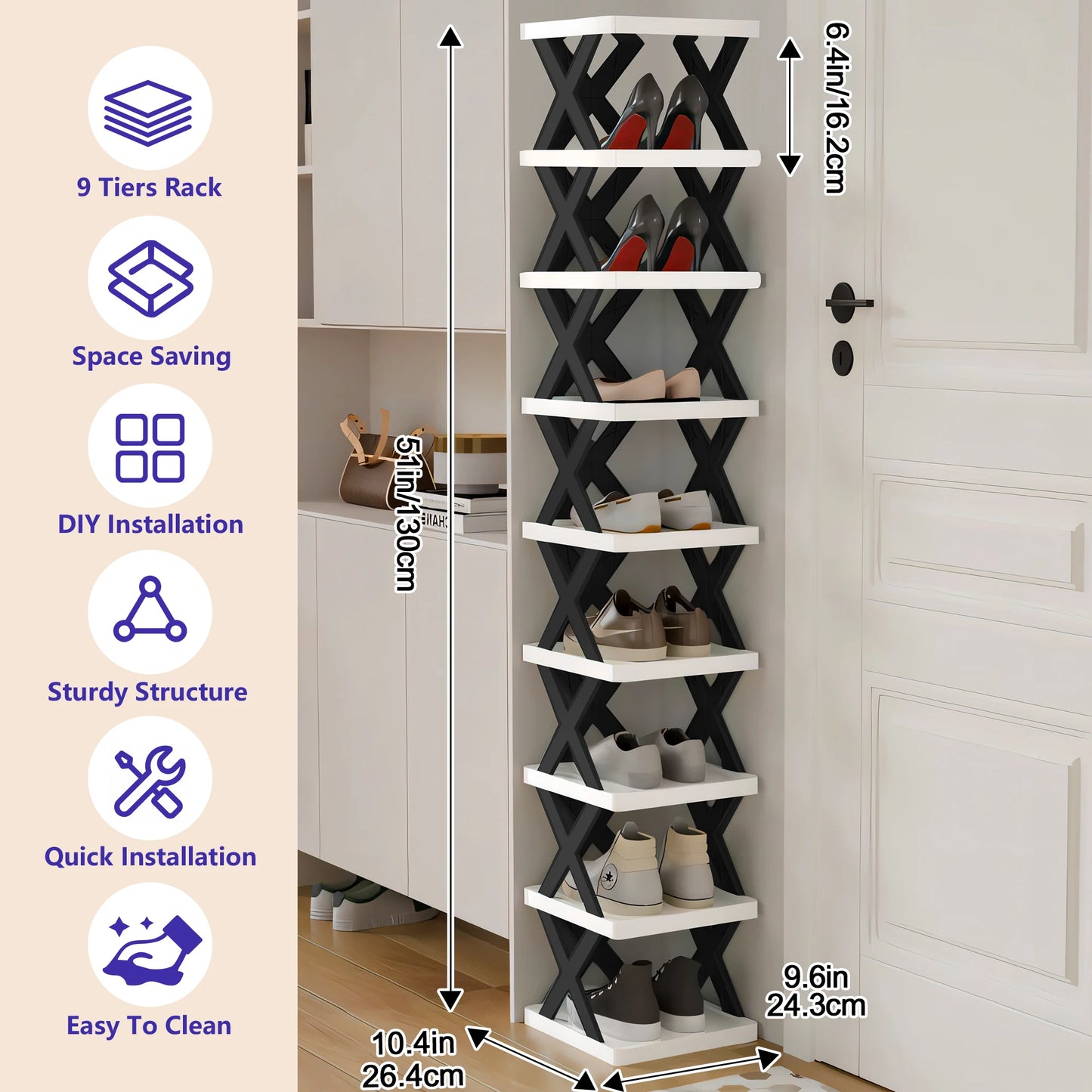 Shoe Rack Storage Organizer Foldable Multi-Layer