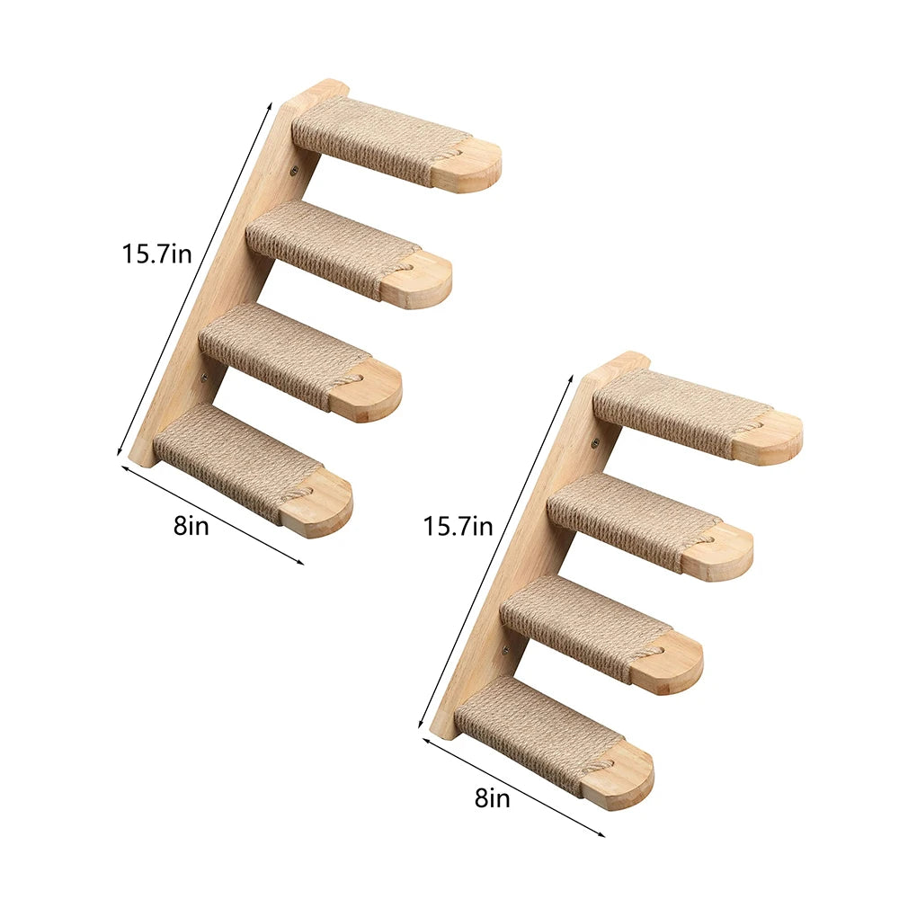 39.4In Wall-Mounted Cat Roped Bridge