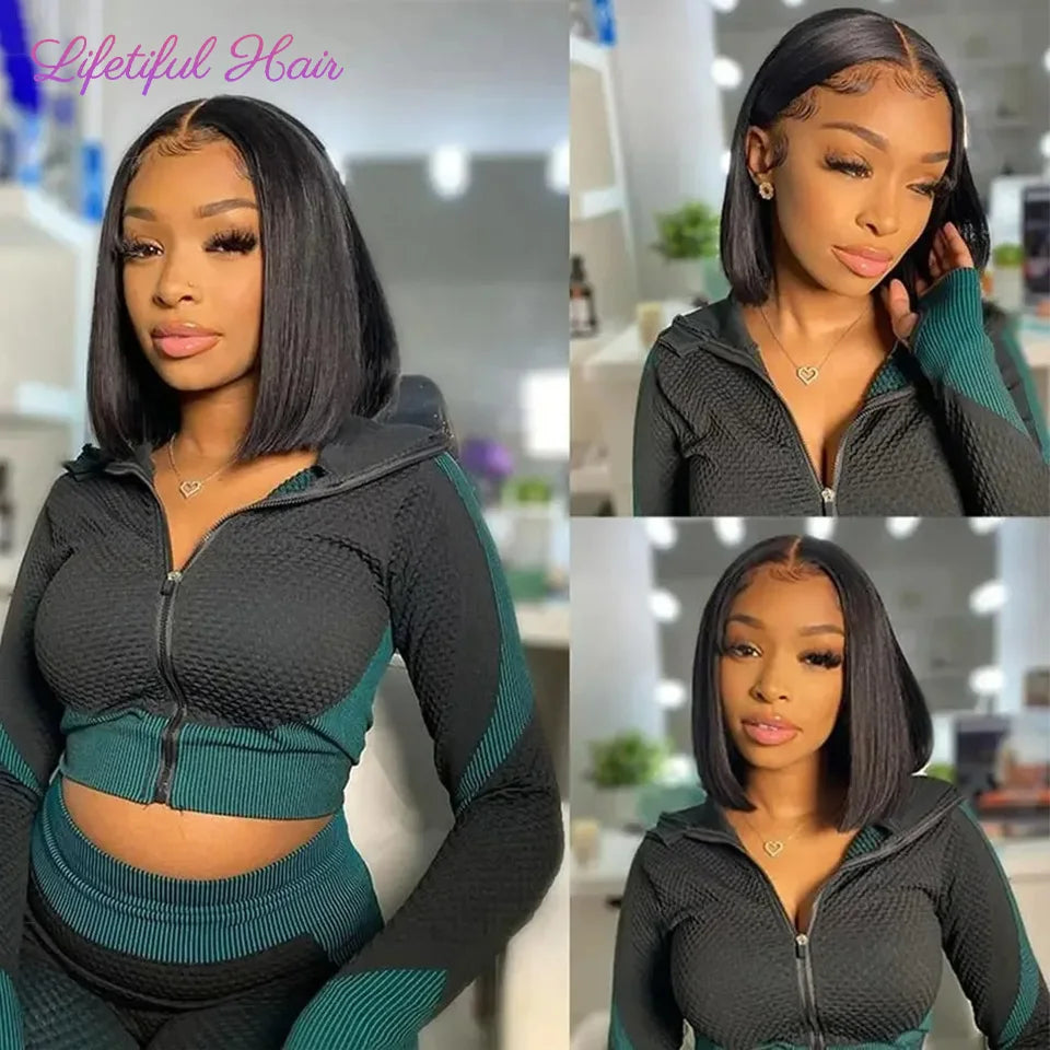 Glueless Bob Human Hair Ready To Wear Straight