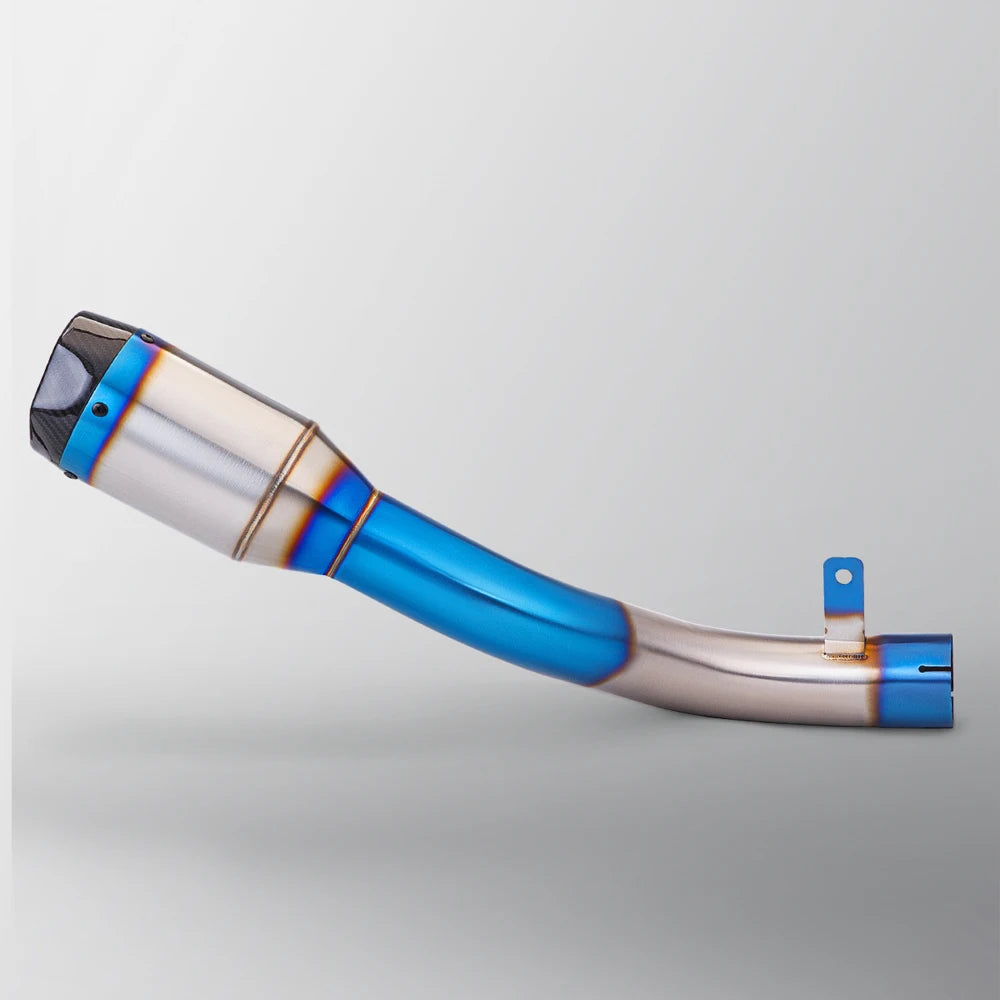 retrofit sr1 blue burning integrated mid-tail motorcycle exhaust kit