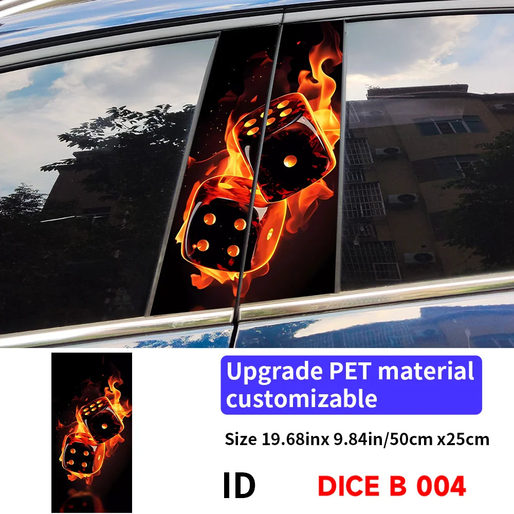 Dice B Pillar Waterproof Decorative Decals