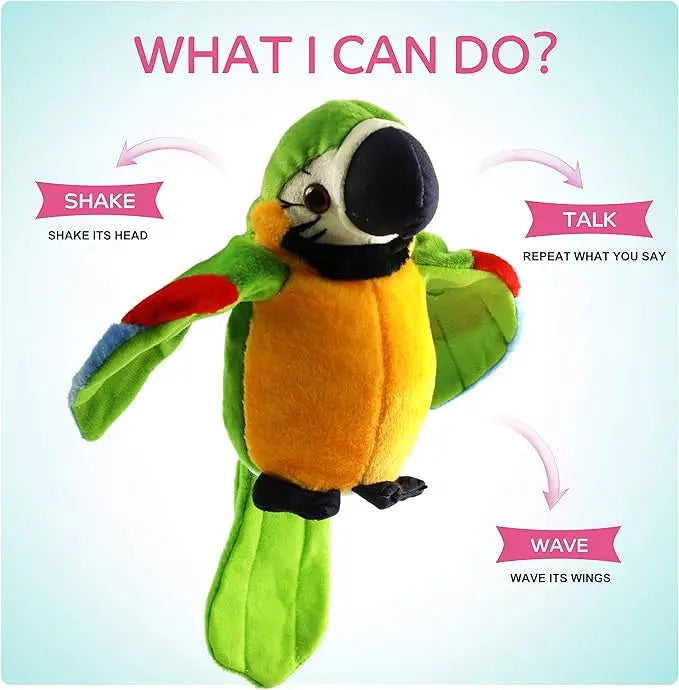 Talking Parrot Plush Pal Repeat What You Say