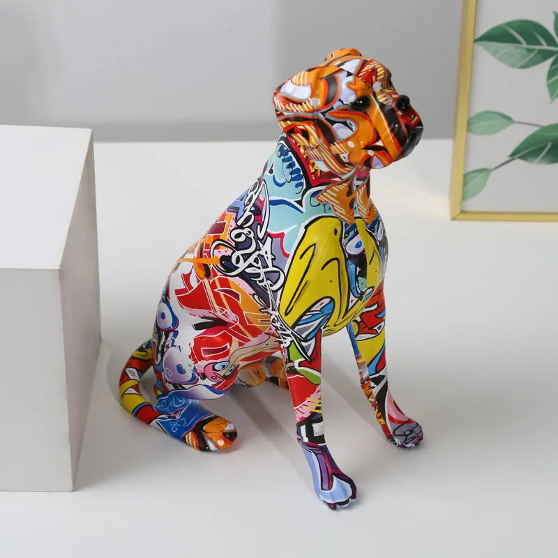 Creative Painted Art Water Boxer Dog Decorations