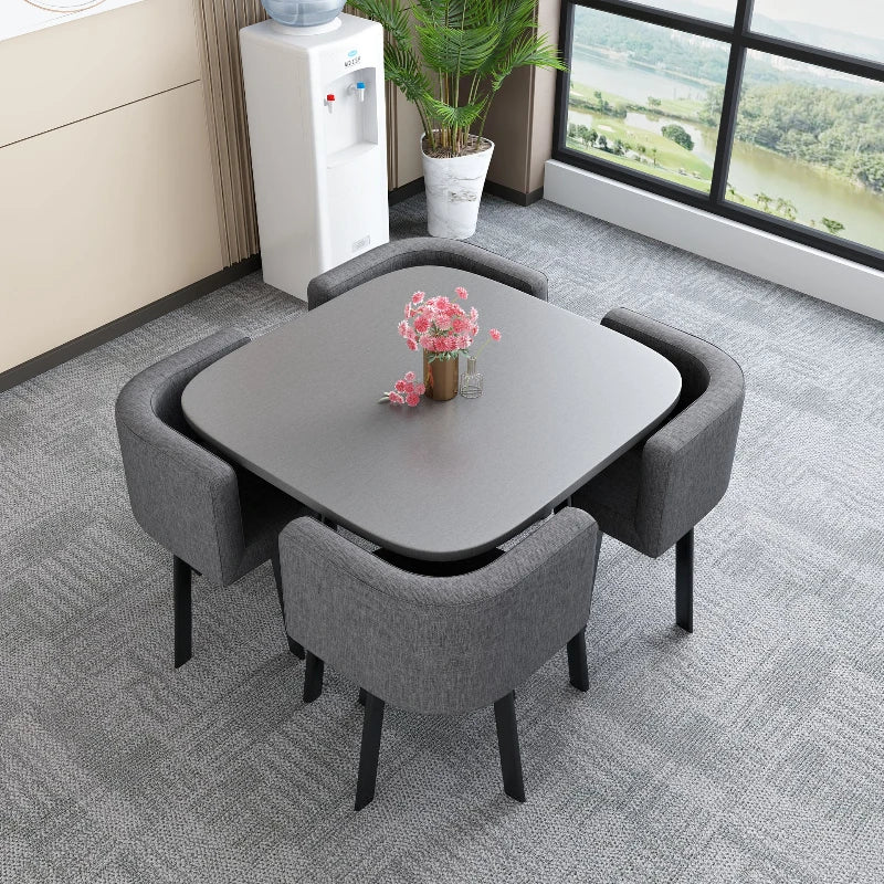 Dining Table and Chair combo Set 4 Chairs Extendable