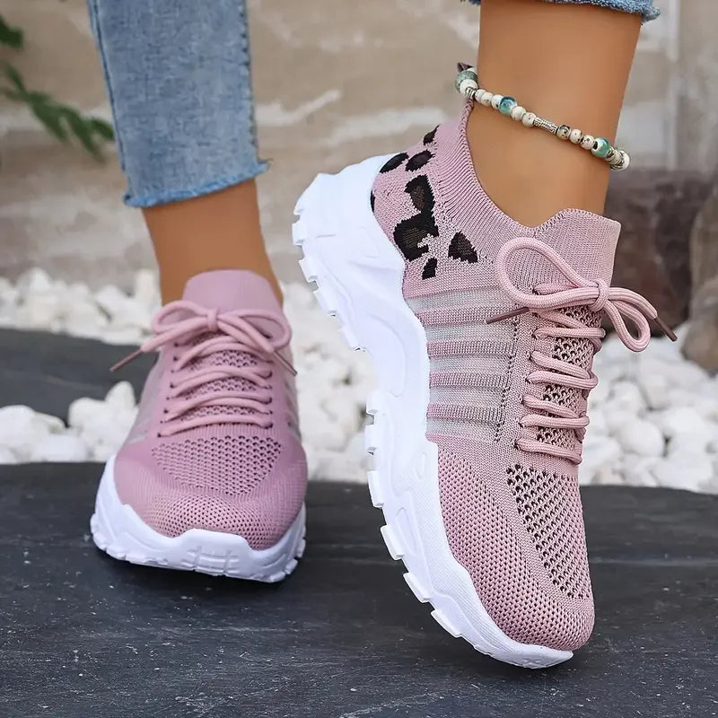 Leopard Print Sneakers Lightweight and Breathable