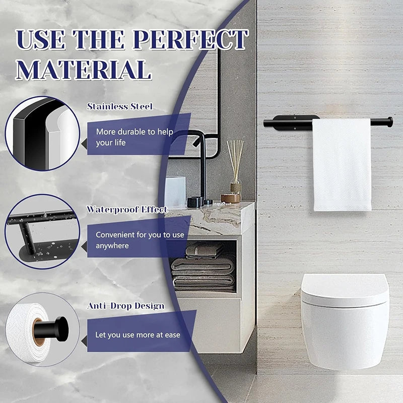 Paper Towel Holder Wall Mounted Stainless Steel