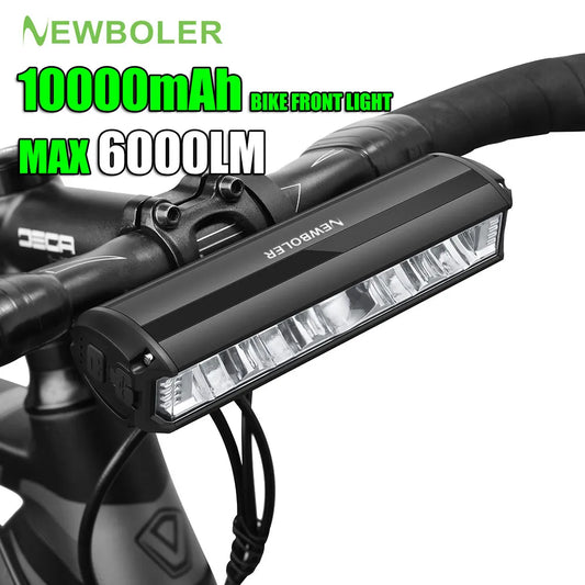 NEWBOLER Bicycle Light Front 10000mAh