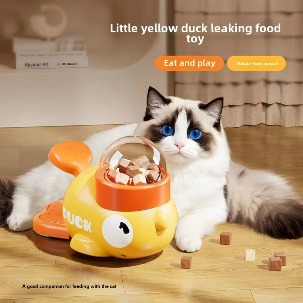 Yellow Duck Interactive Dog Food Dispenser
