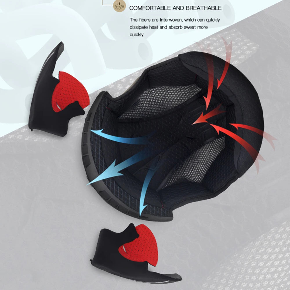 Full Face Adjustable Flip Up Double Lenses Moto Helmet