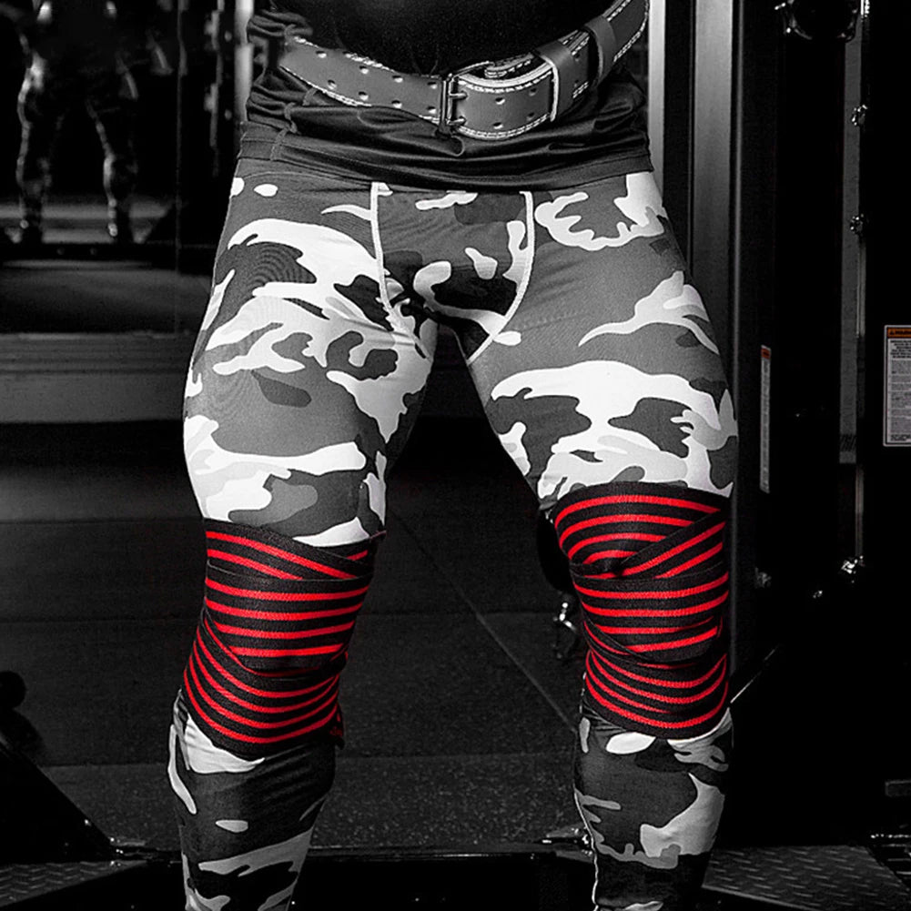 Gym Weight Lifting Leg Knee Compression Training Wraps