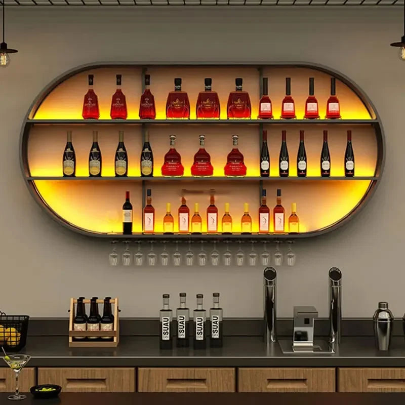 Storage Display Wall Wine Rack Modern Shelf
