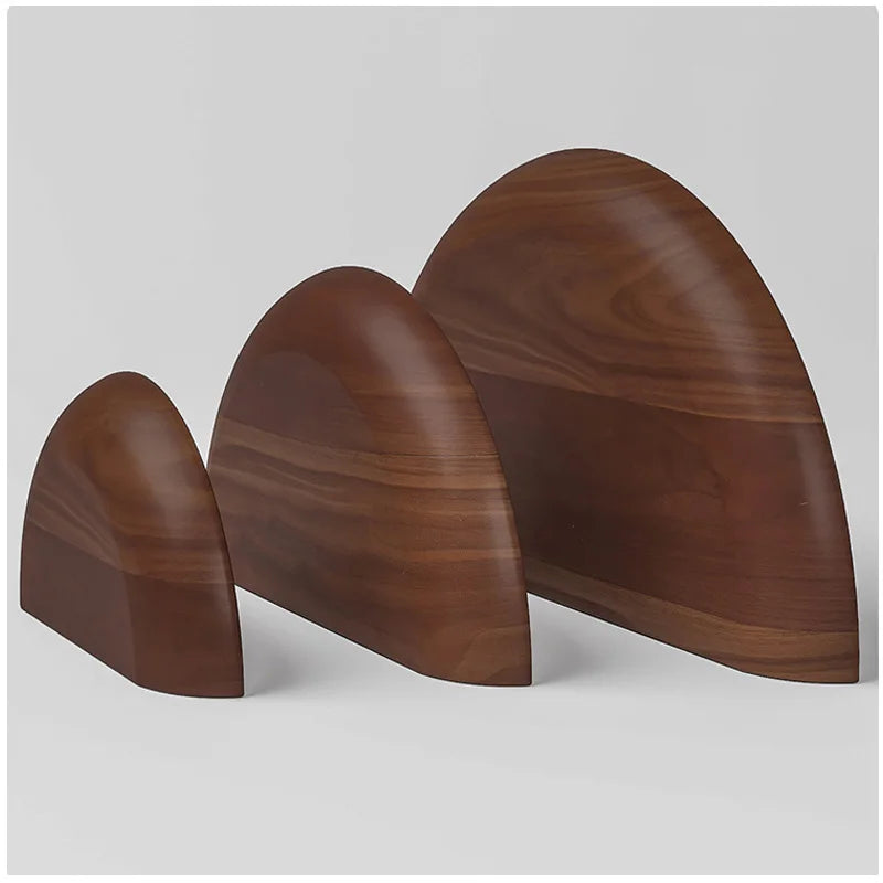 Solid Wooden Semicircle Wall Shelf Storage