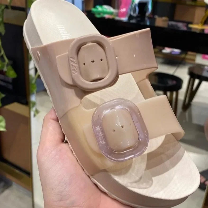 Wide Face Cool Open Toe Jelly Shoes