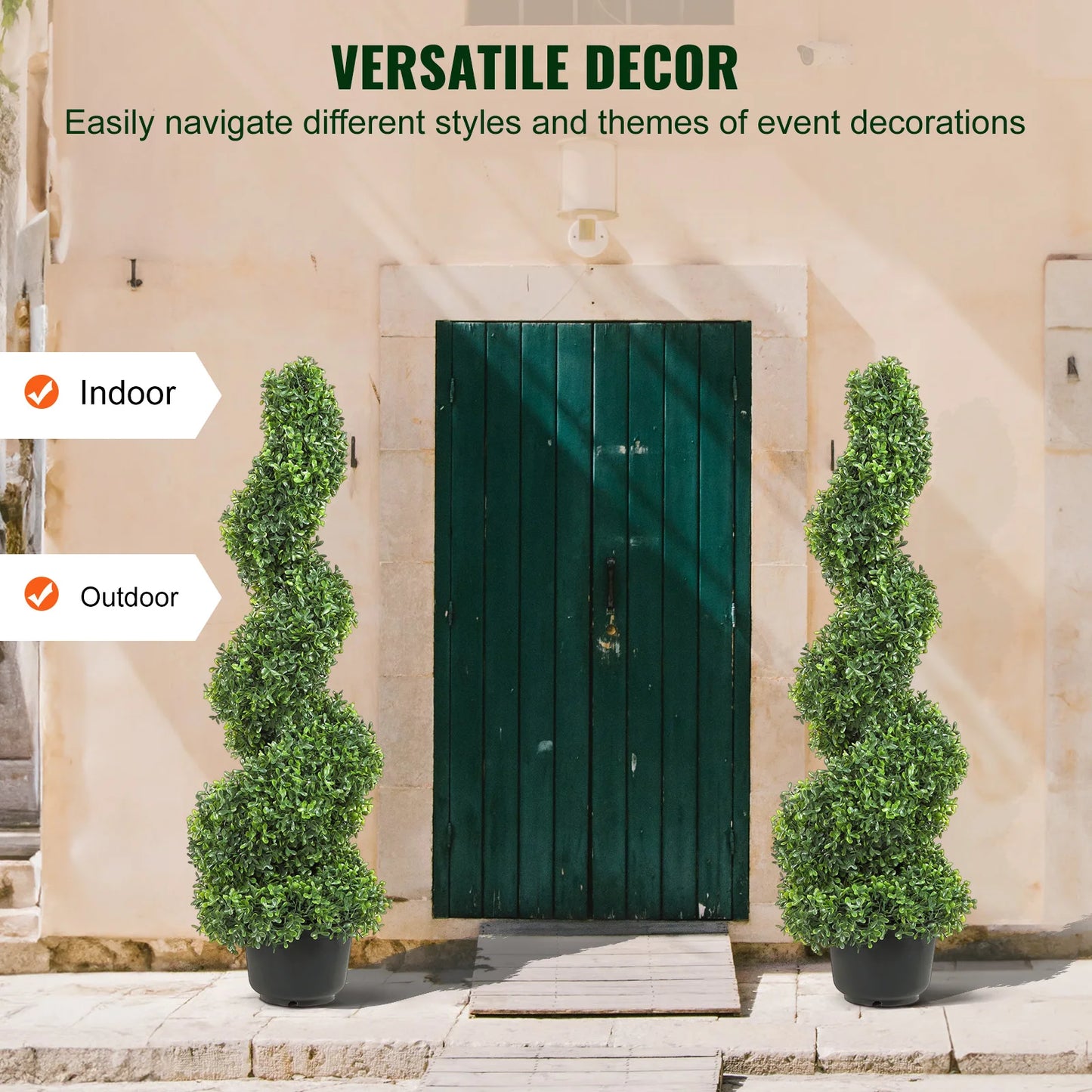 1/2pcs Spiral Artificial Plant 24/36/48in